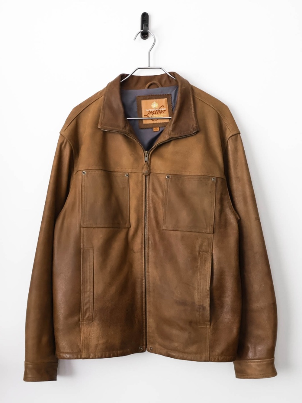 Amazing True Vintage Distressed Genuine Leather Jacket